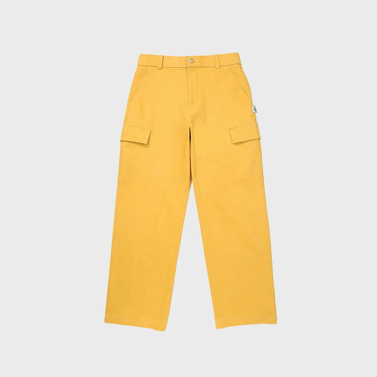 暖棉 Semi Over 直筒 輕鬆 褲子 YELLOW