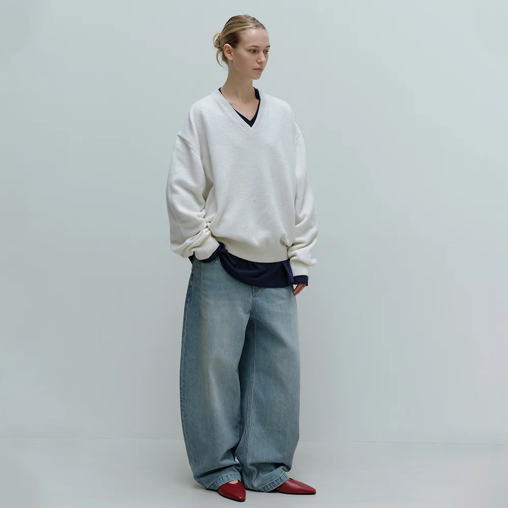 Denver Curved Denim in Light Blue