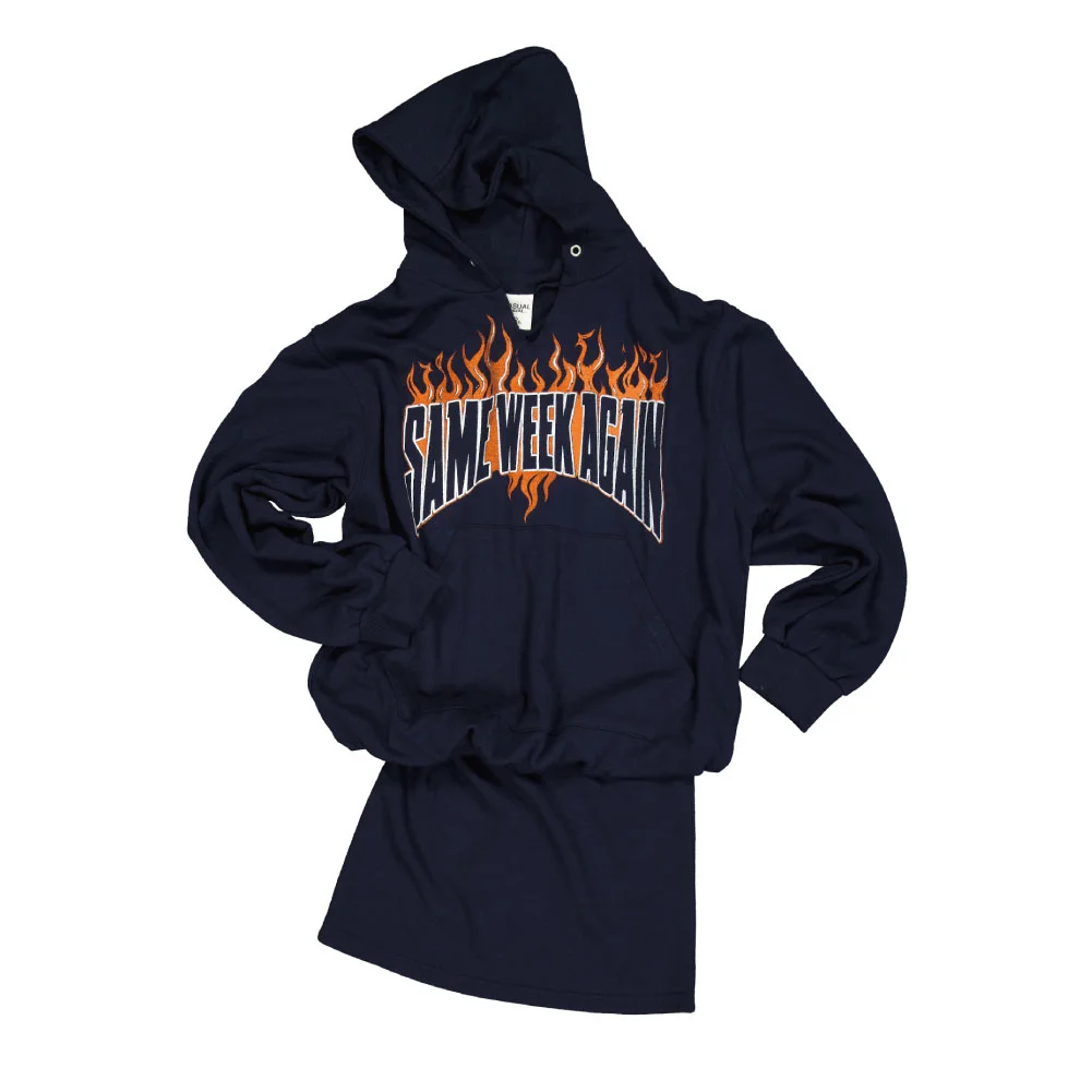 SAME WEEK AGAIN HOODIE DRESS-NAVY