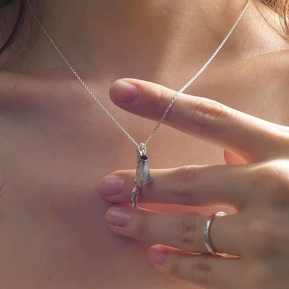 Gemstone Twig Necklace