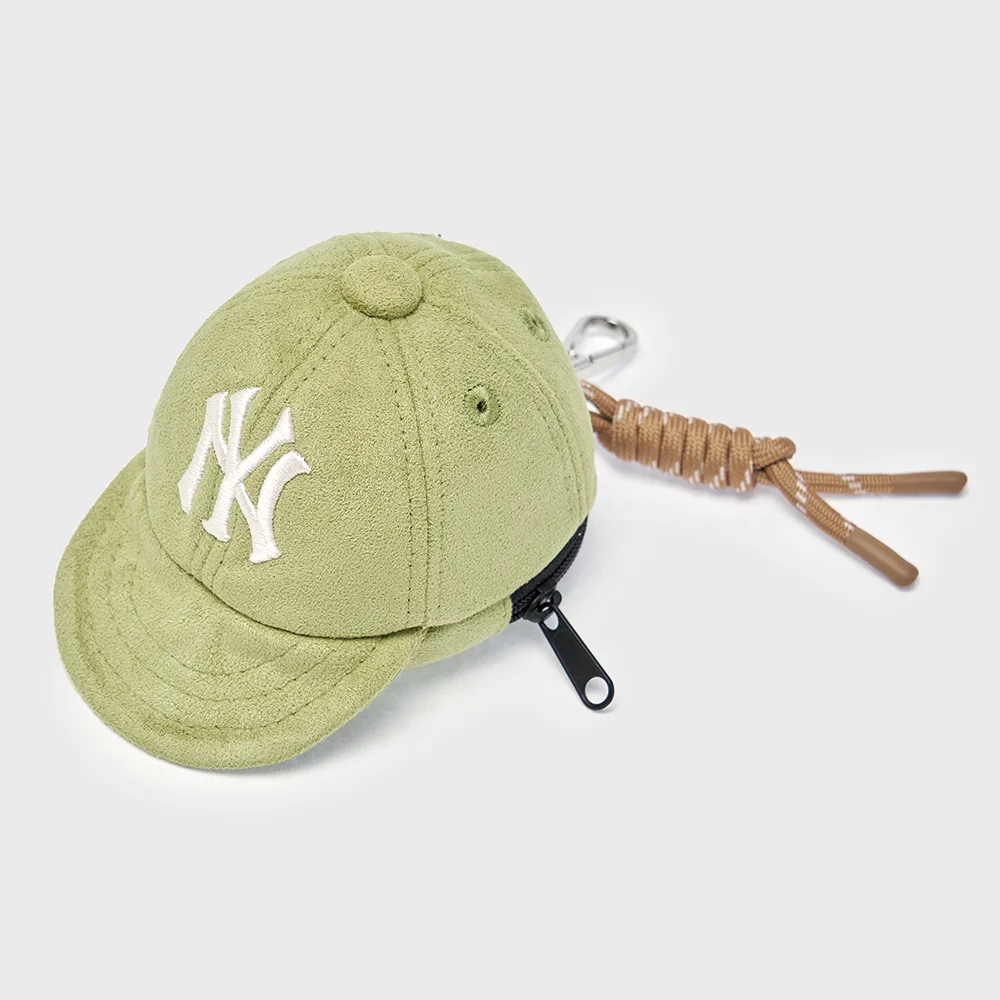 基本款 麂皮 棒球帽 化妝袋 鑰匙扣 NY (L.Green)