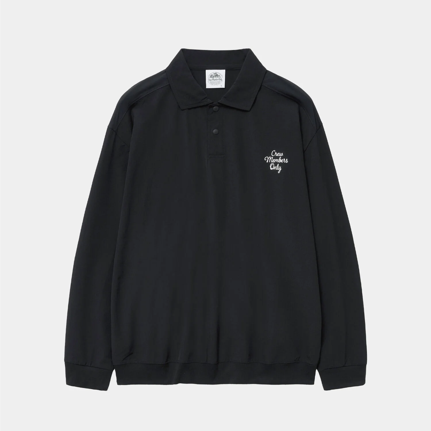 MESH MIX NYLON POLO BLACK