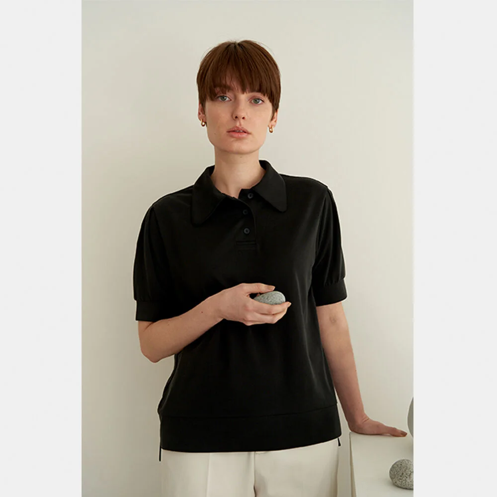 dd signature pique st shirt_Black