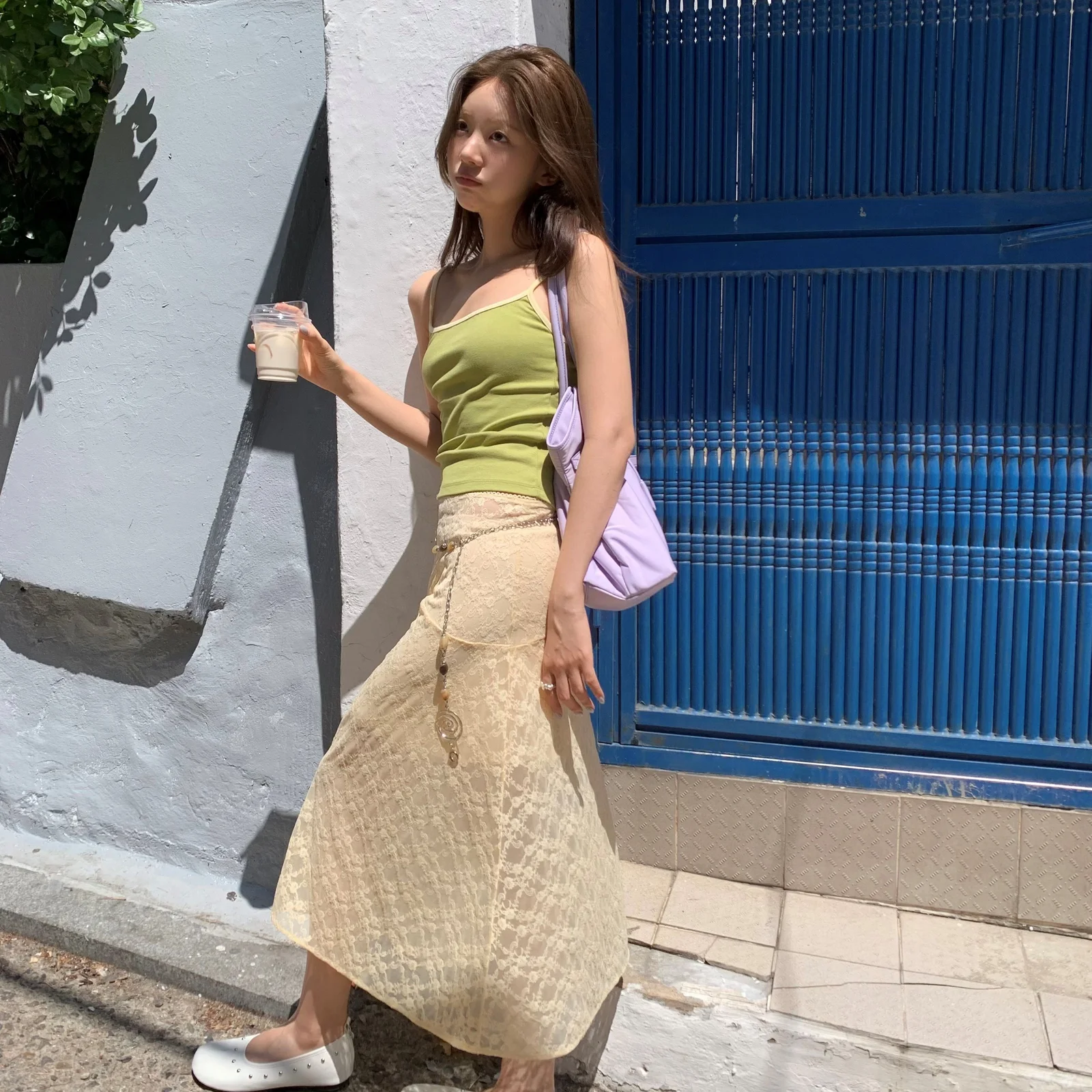 COLOR LINE CAMI (OLIVE)