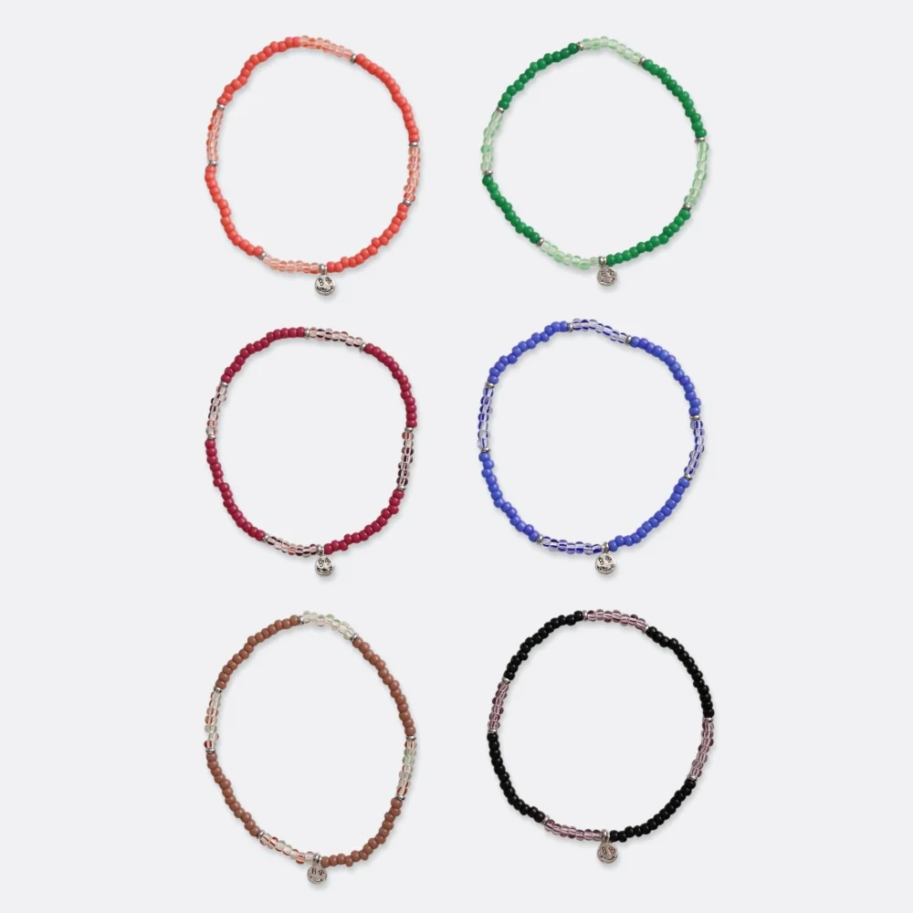 Color stripe mix beads Bracelet 透明 條紋 色 混搭 串珠 手鏈