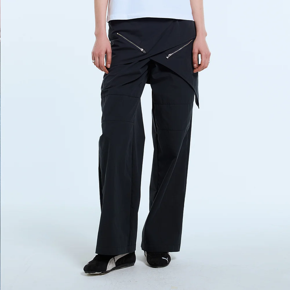 L11 WRAP SKIRT PANTS(NAVY)