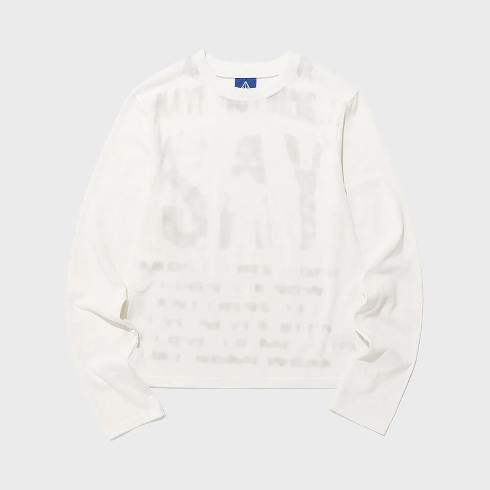 SAY BLUR LS TEE_WHITE(IK2FSMT552A)