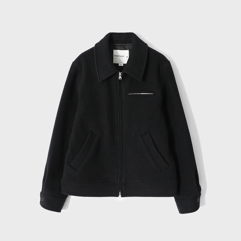 Maple Wool Boucle Detroit Jacket Navy