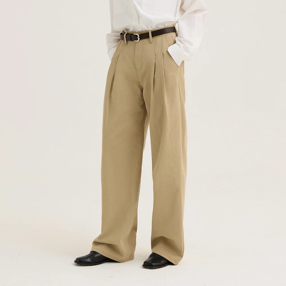 W1104 TWO TUCK COTTON PANTS_BEIGE