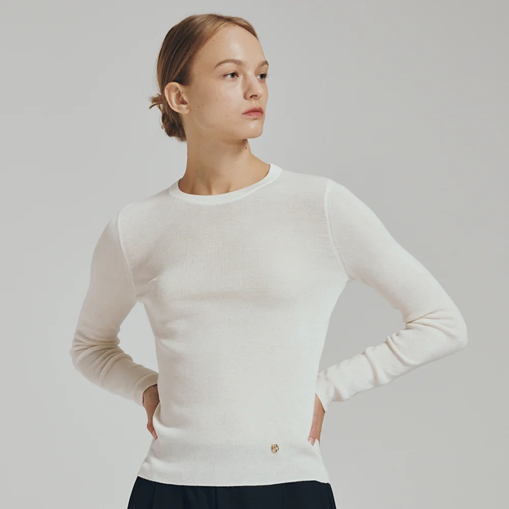 圓領 領 羊毛 針織衫 - 4 色 / Round Neck Wool Knit - 4 Color