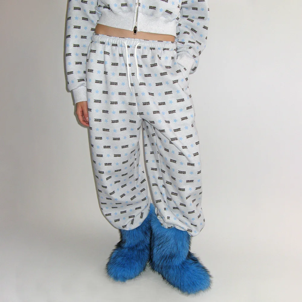 LOGO STAR BRUSHED JOGGER SWEATPANTS_LIGHT MELANGE GREY