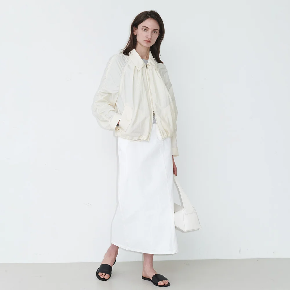 Asymmetric-slit Long Skirt SJ5SS140-01