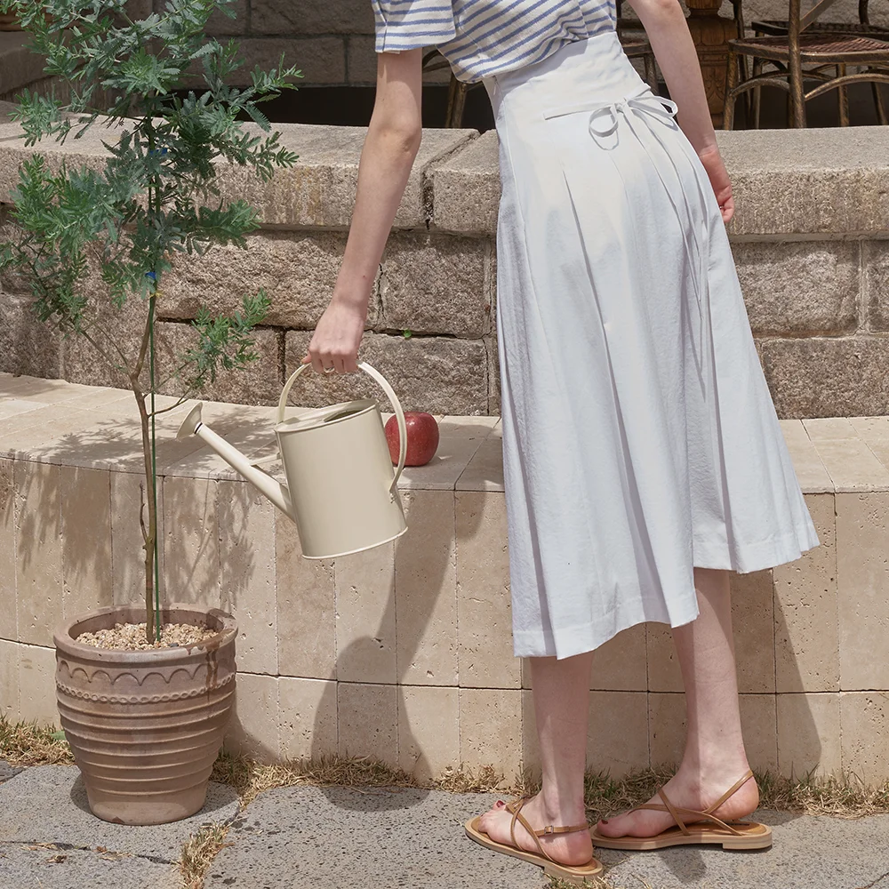 Ribbon Pleats Skirt (4color)