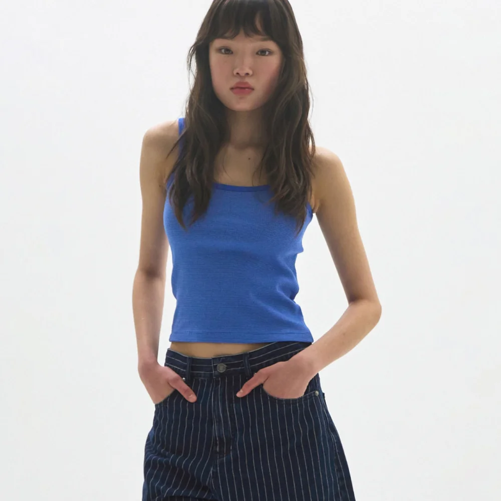 M.C Stripe Sleeveless Top / NAVY STRIPE