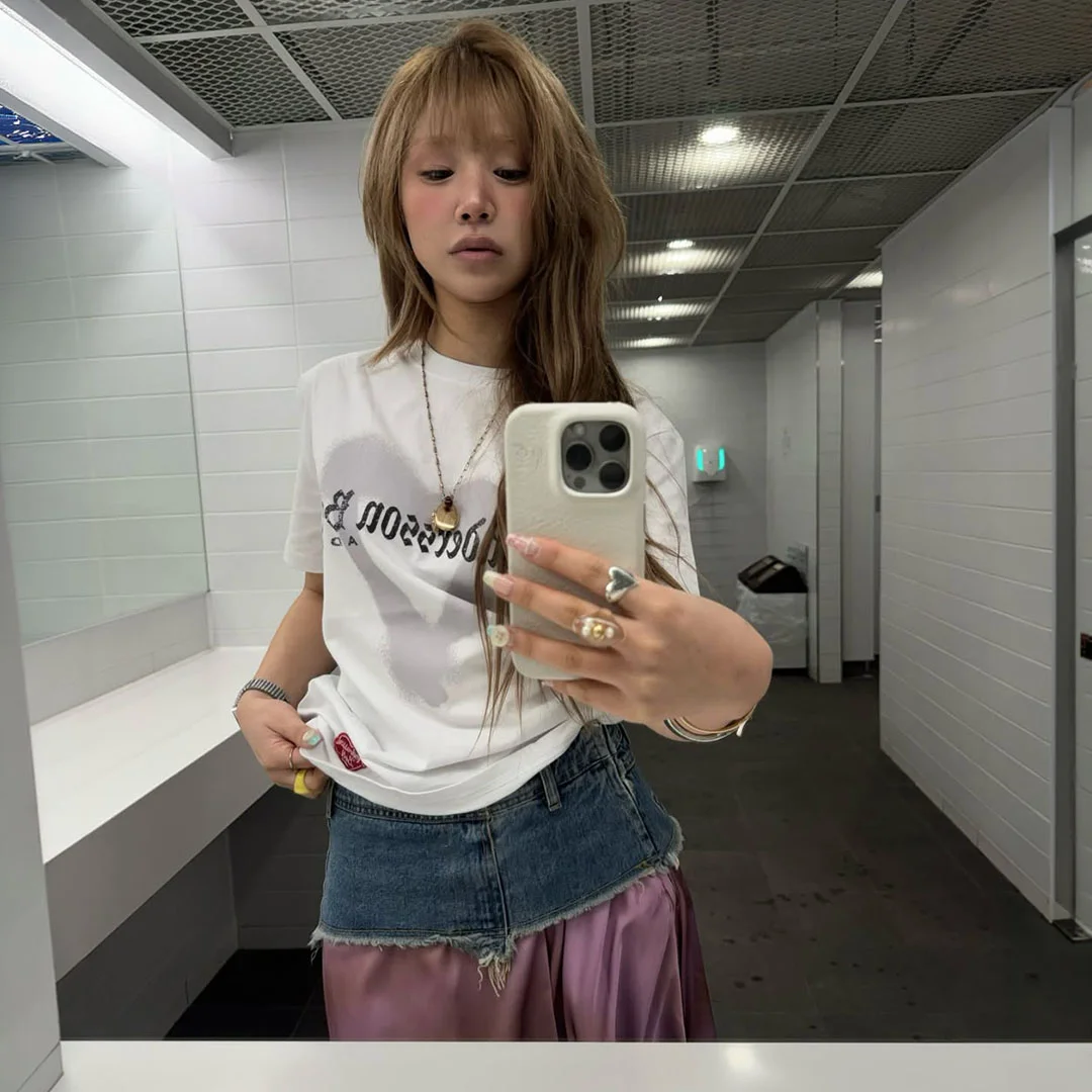 (ESSENTIAL) UNISEX HEART T-SHIRT atb1417u(WHITE)
