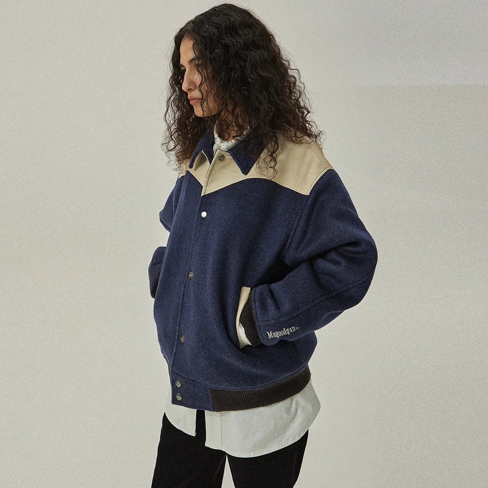 棒球外套 5703 西部 羊毛 羽絨外套 海軍藍 Stadium Jacket