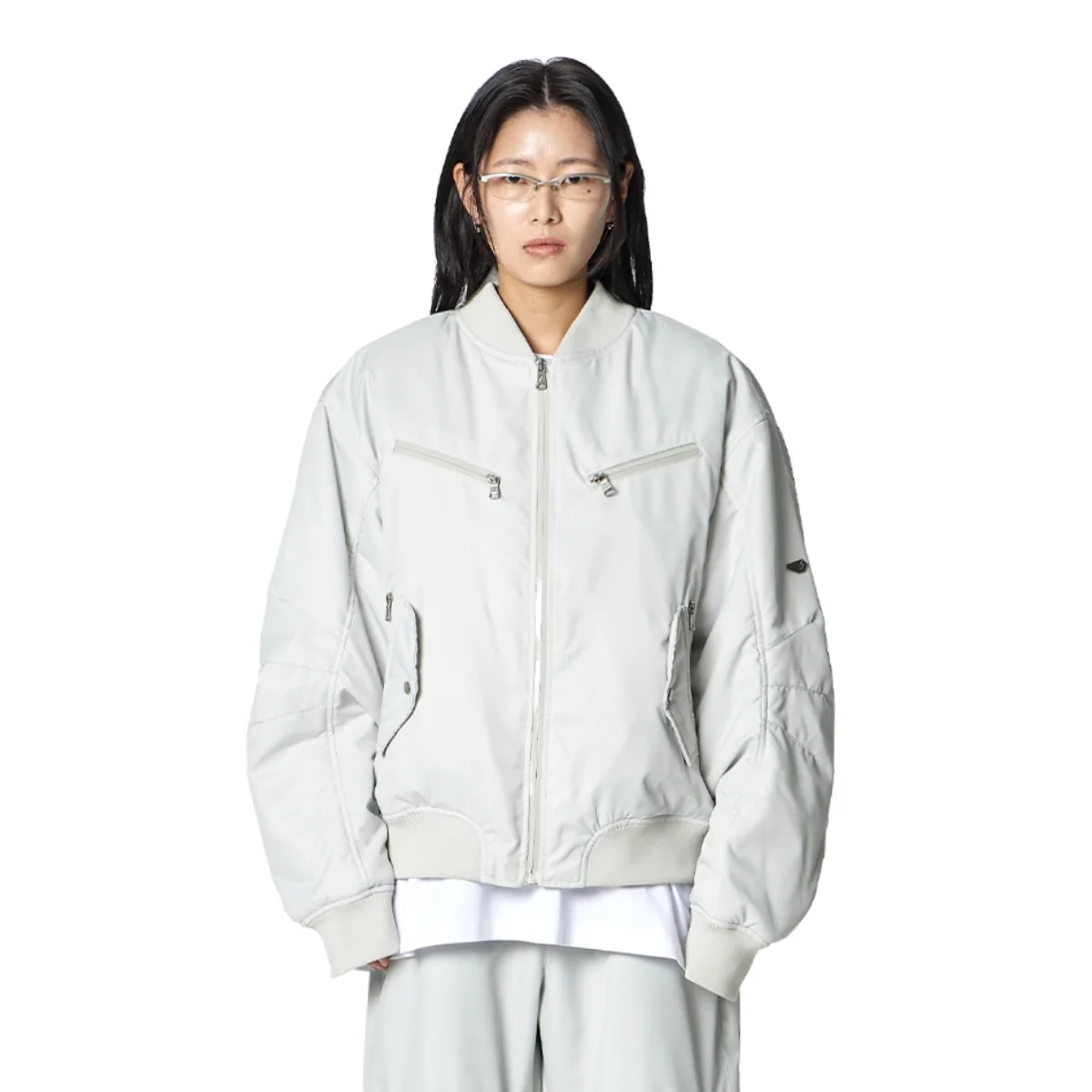 Four Zip Bomber Jacket MA-1 (BEIGE)