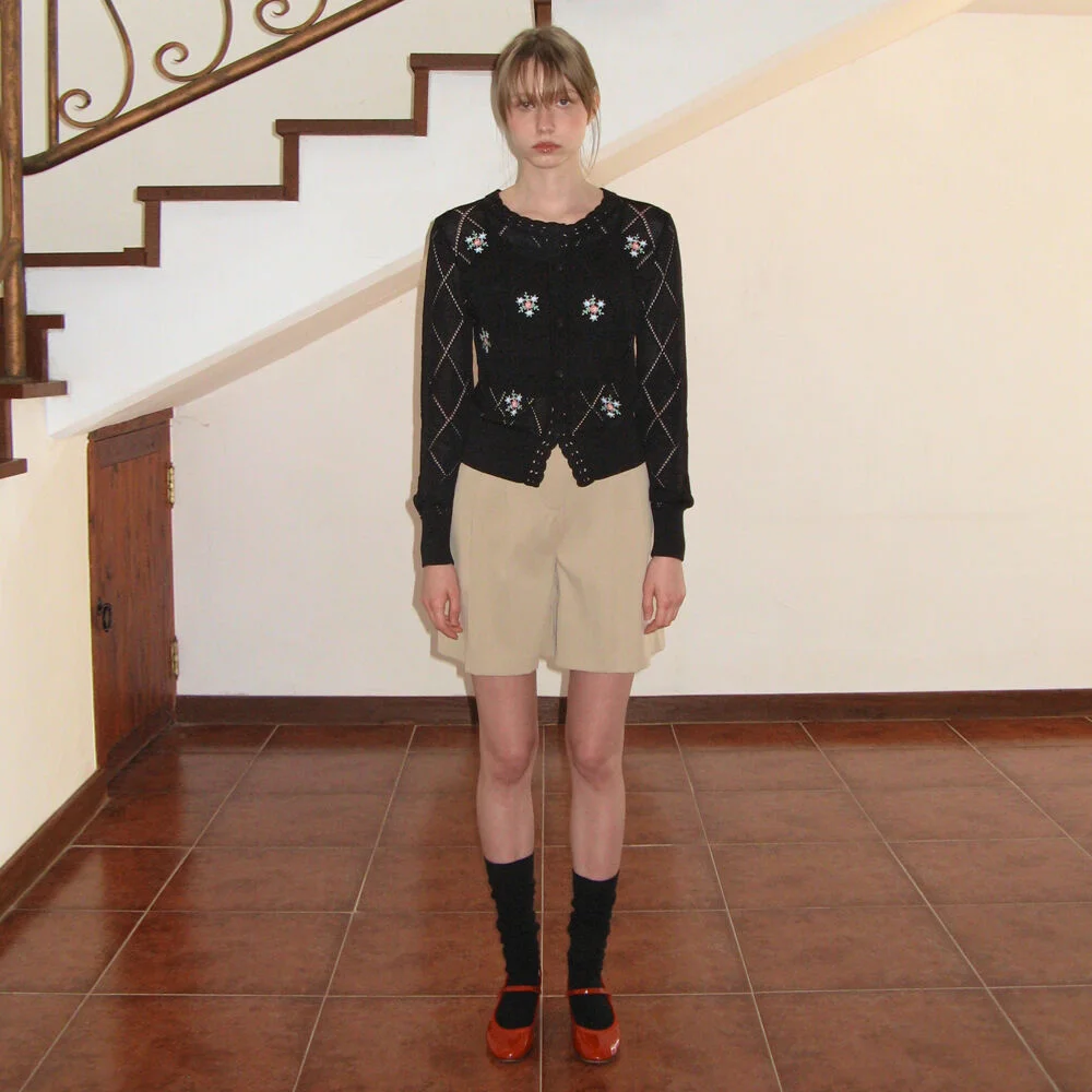Round Half Pants (Beige)