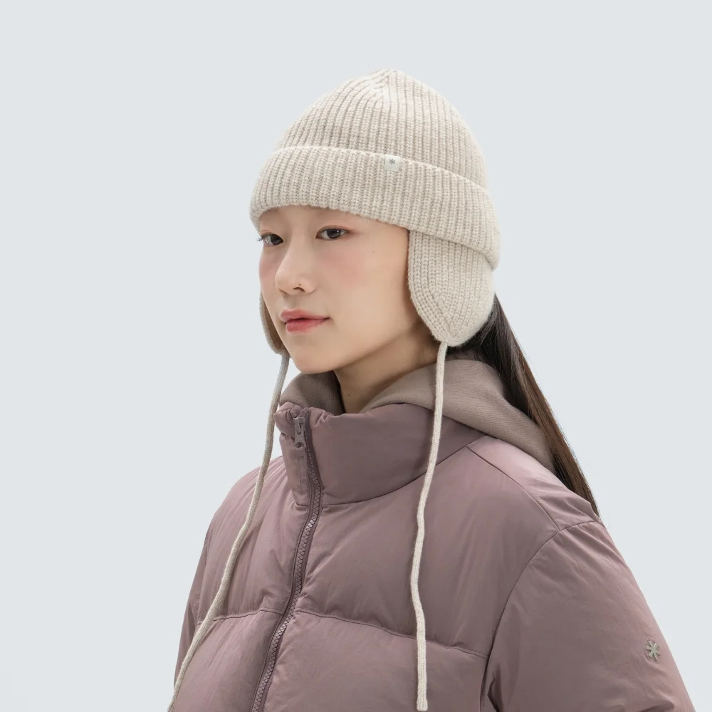 羊絨 護耳翻蓋 冷帽 Light Beige (S24WWFKC65)