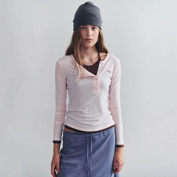 HALTER LAYERED LONG SLEEVE I/PINK
