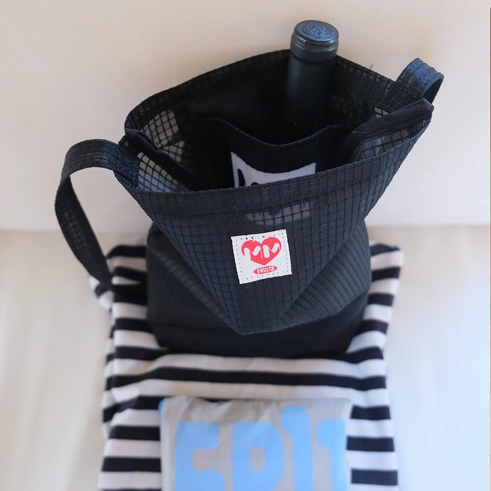 USEFUL NYLON BAG(沙灘袋, 酒瓶袋) - LOVE BLACK