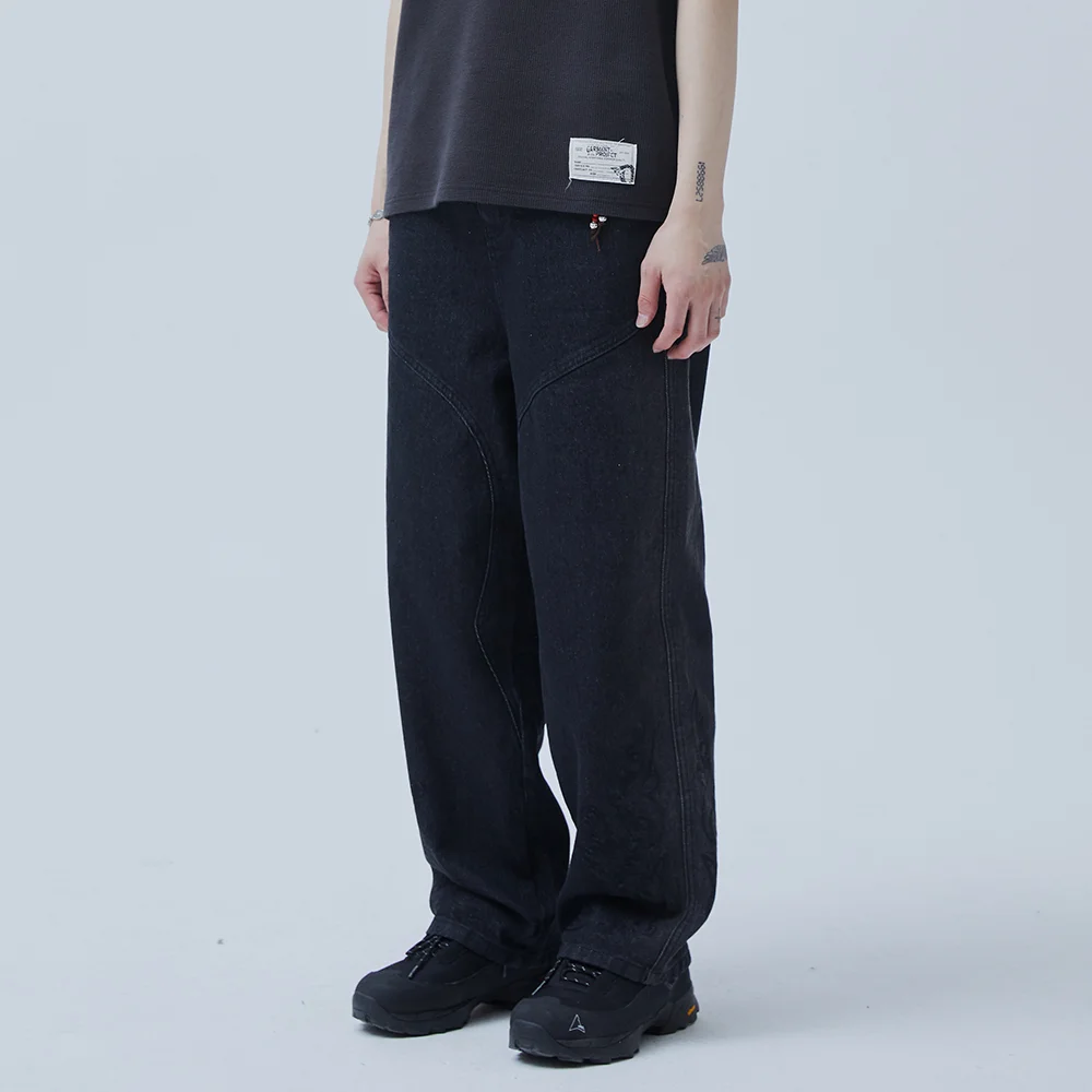 Western Wide Pants Black