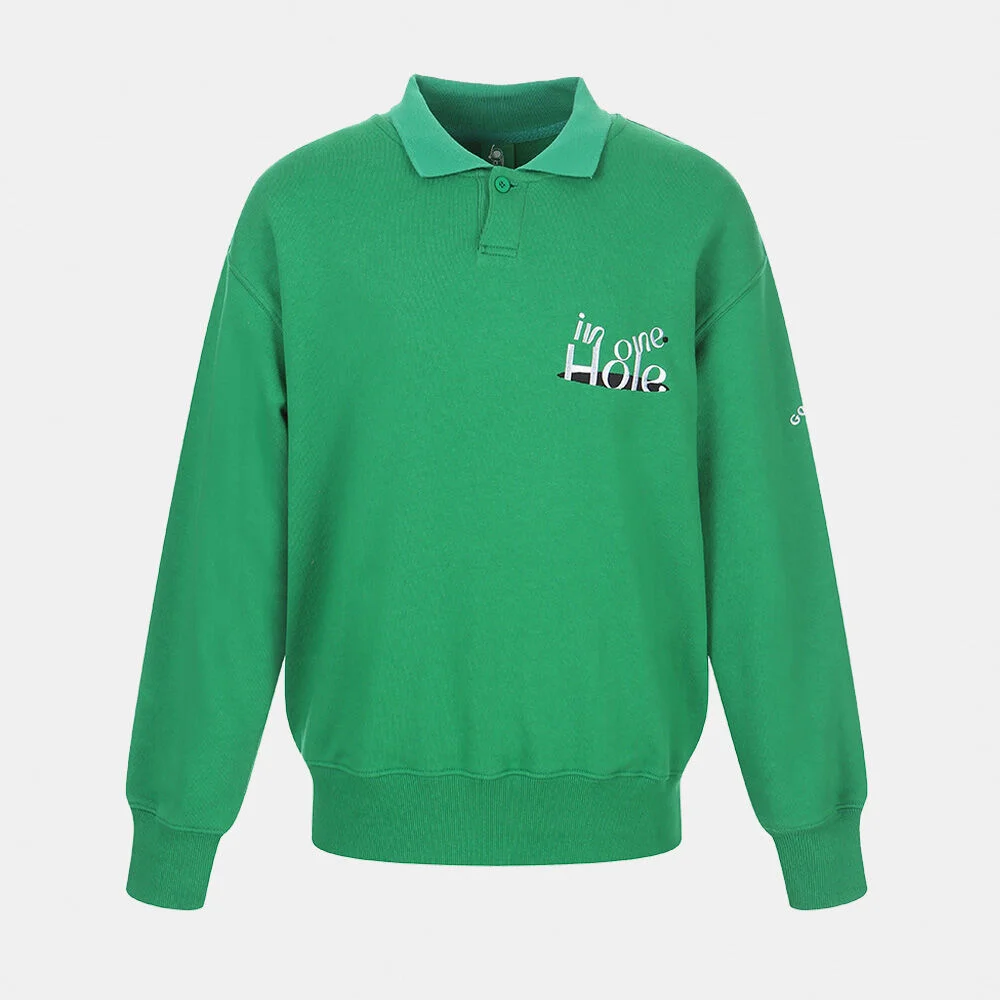 unisex polo sweatshirt_green