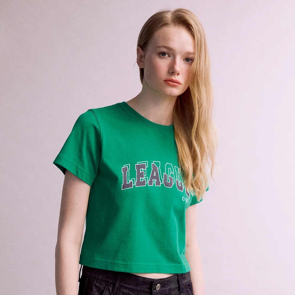 League Overlay Print T-shirt (GREEN)