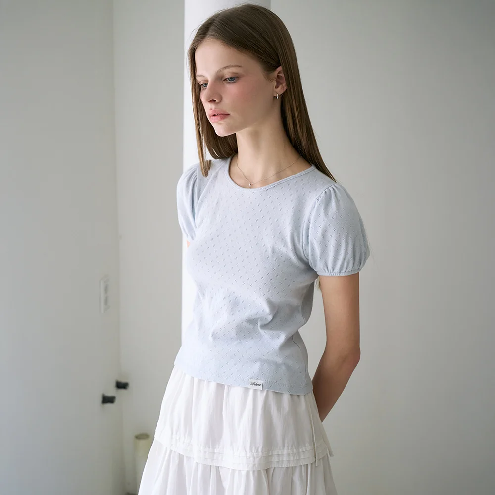 Label Point Puff T-shirt