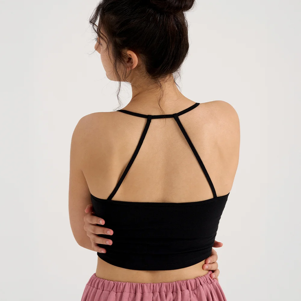 Breathe Deeper Crop Tank (Dark black)