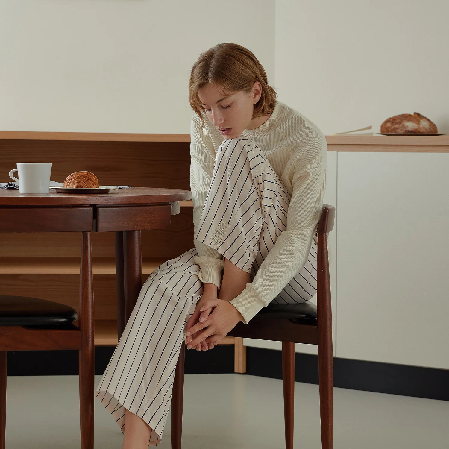 RL 居家 Wear 睡衣 褲子 - beige navy stripe