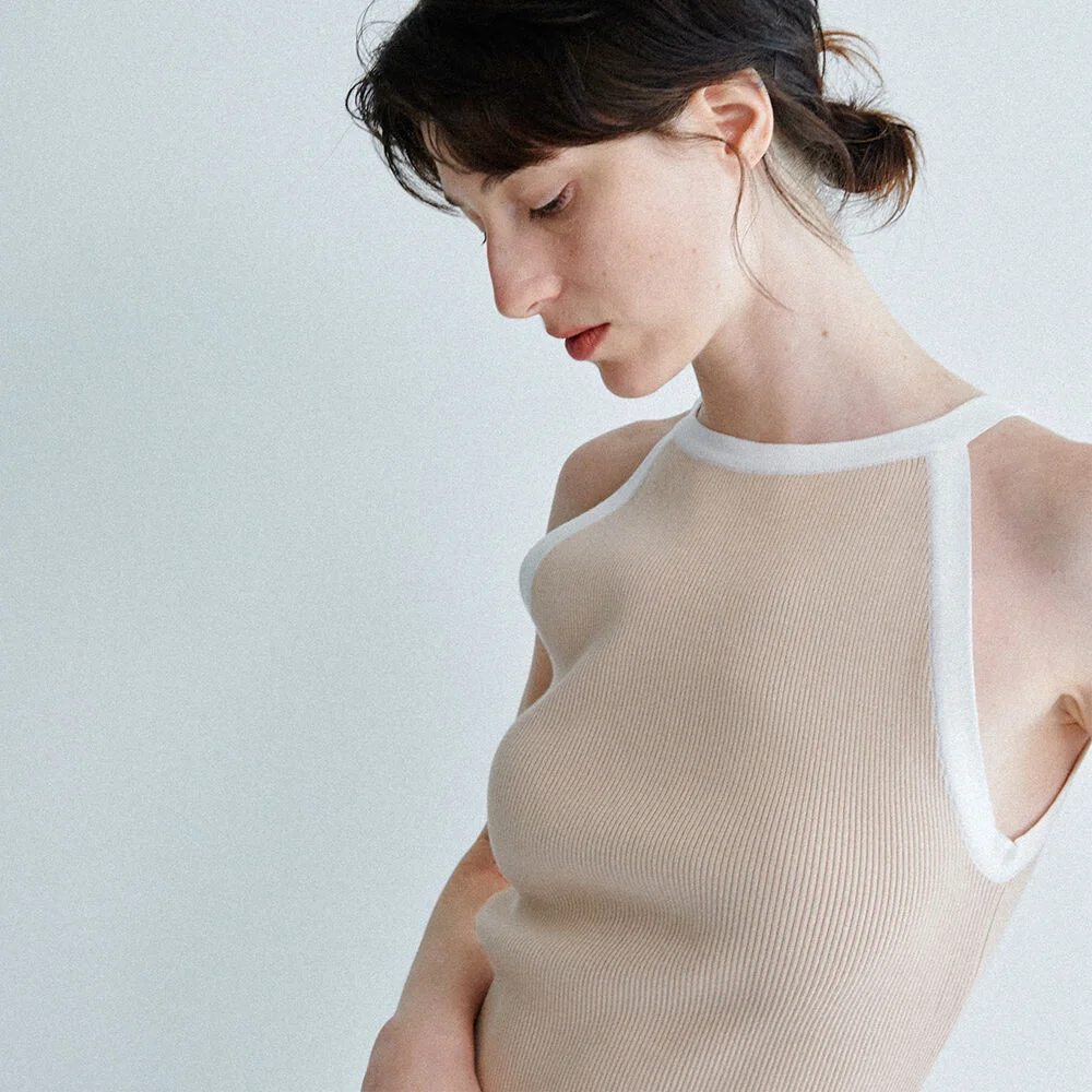 Lis HalterNeck Knit (Beige)