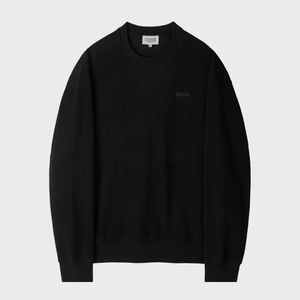 HERRINGBONE SWEATSHIRT - BLACK (P254USW480)