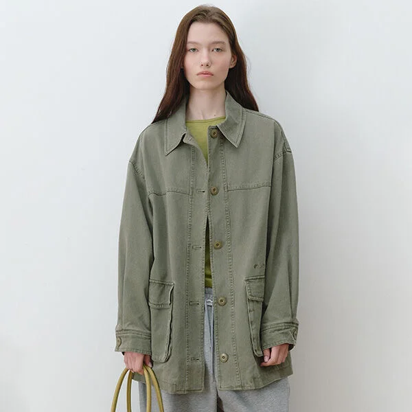 WASHED COTTON JUMPER KHAKI