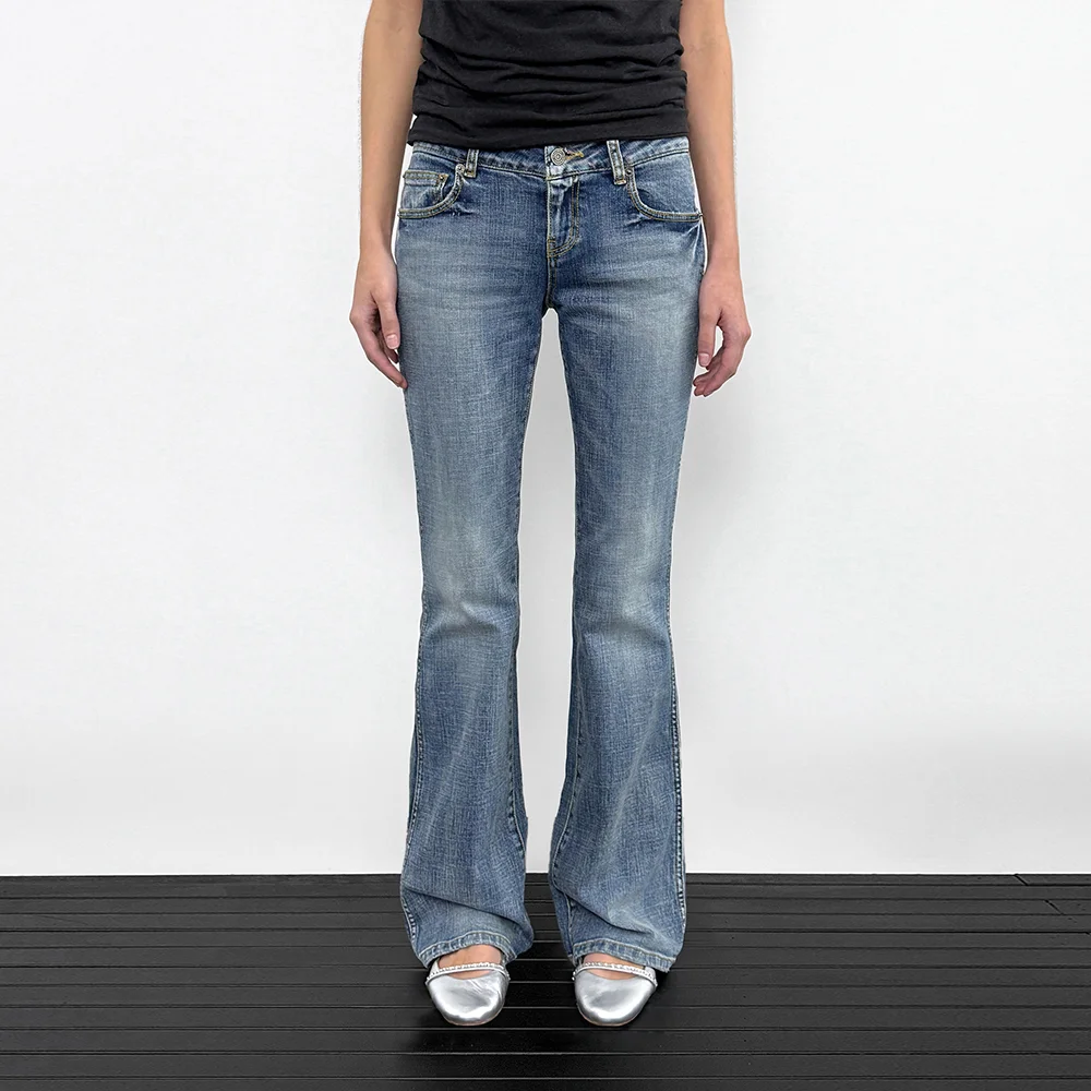 Slim Bootcut Denim Pants_Light blue