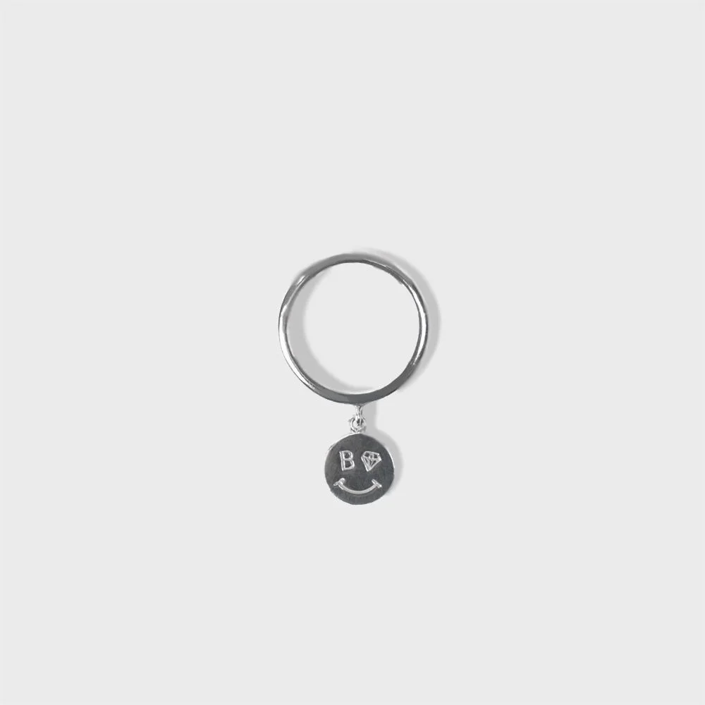 Smile drop Ring 笑臉 Coin 戒指