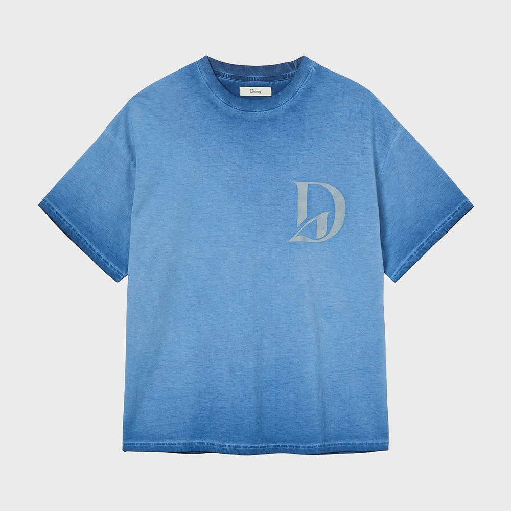 WASHED LOGO T-SHIRT IN BLUE