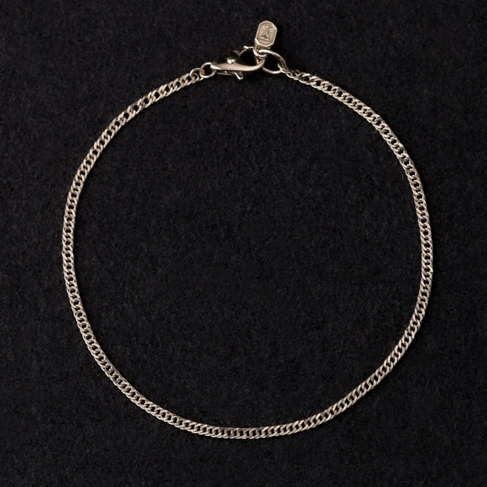 flat curb chain bracelet.