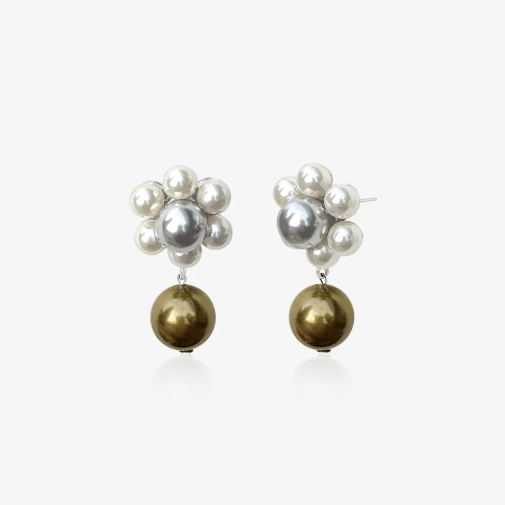 Tin tin dangle earrings, PEARL
