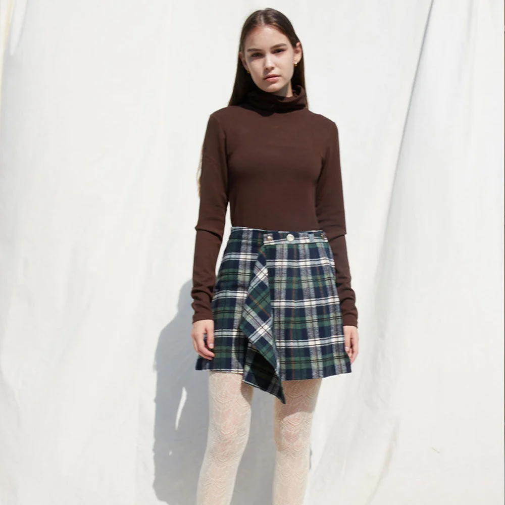 Kaila Skirt_Green Tartan