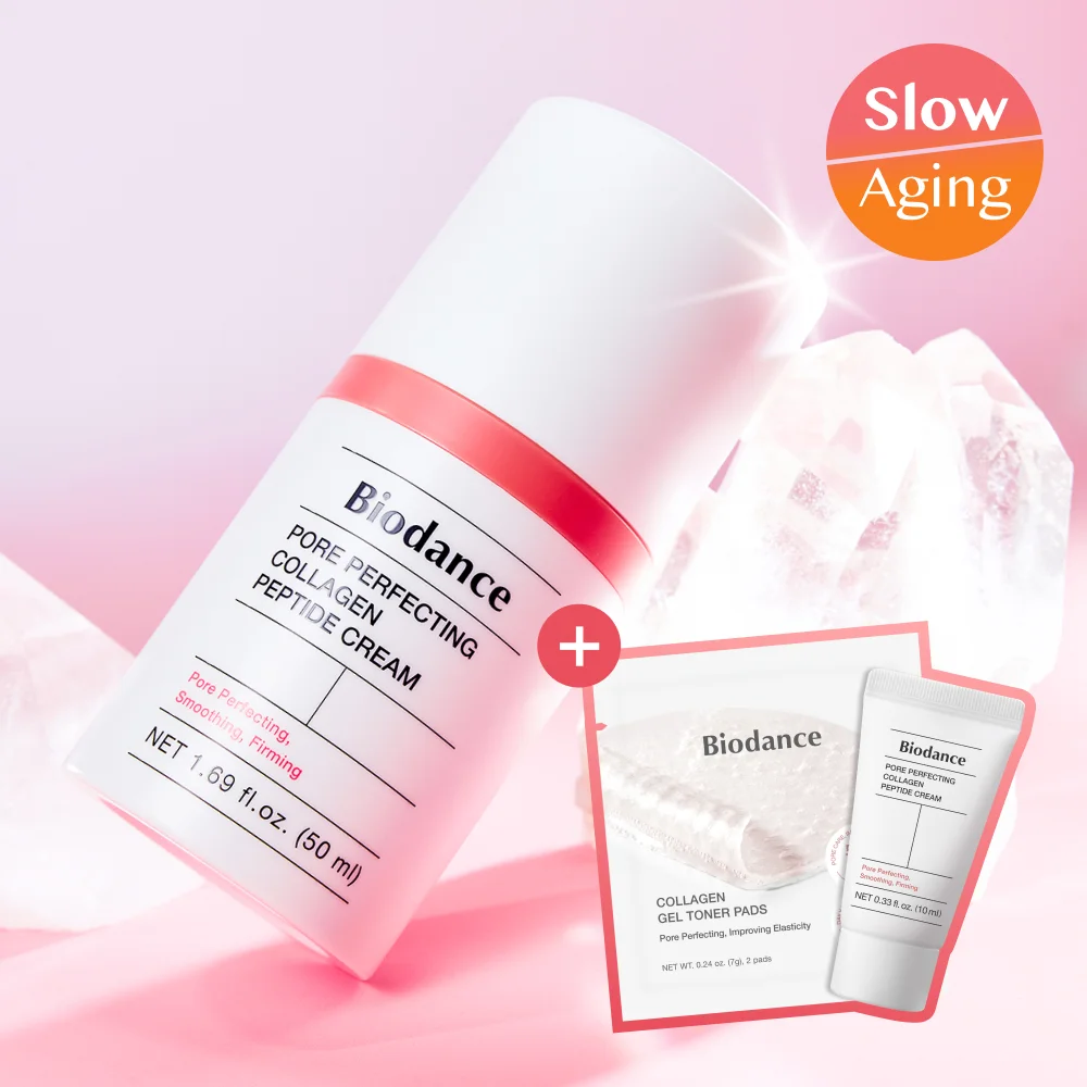 BIODANCE 毛孔 Perfecting 膠原蛋白 胜肽 奶油 50ml 套裝(10ml+啫喱 棉片 2張裝)