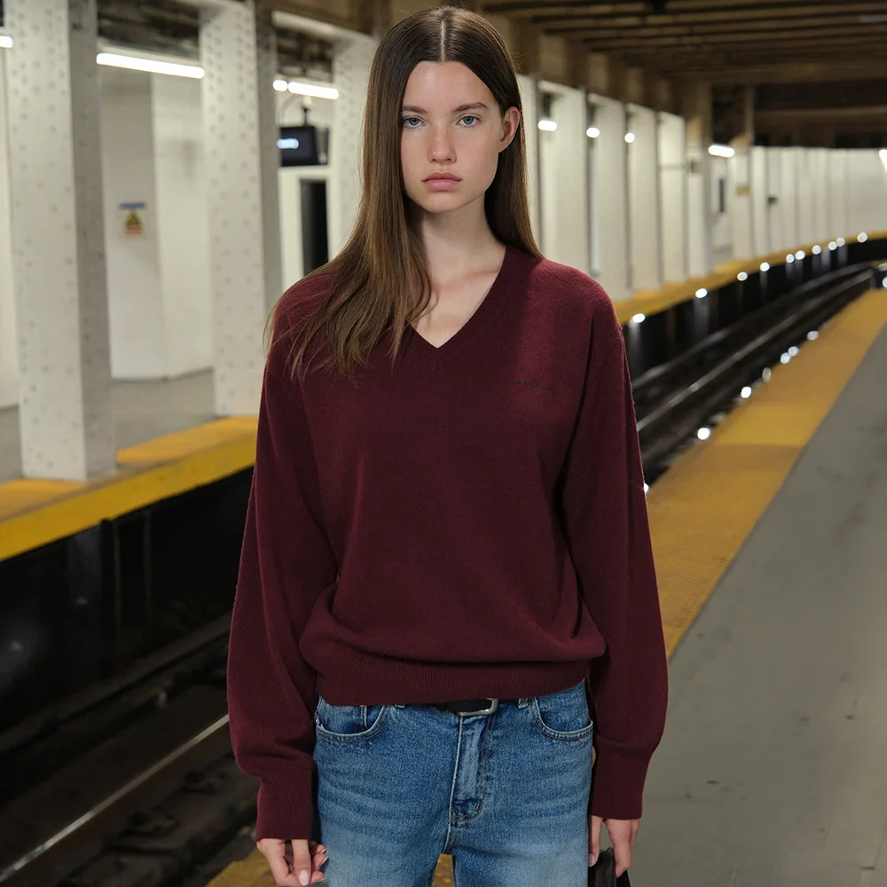 Meld V-Neck Knit - Grape