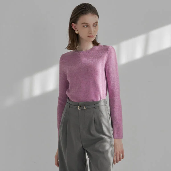 SIGNATURE WOOL BASIC SLIM KNITWEAR (R-T-6323)