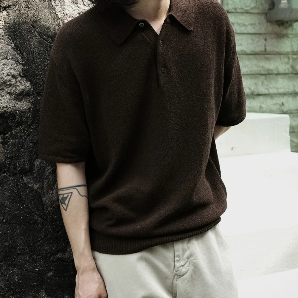 CLOUD BOUCLE COLLAR HALF KNIT
