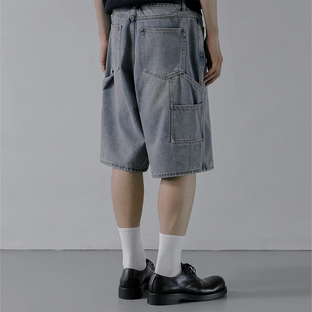 CARPENTER DENIM SHORTS