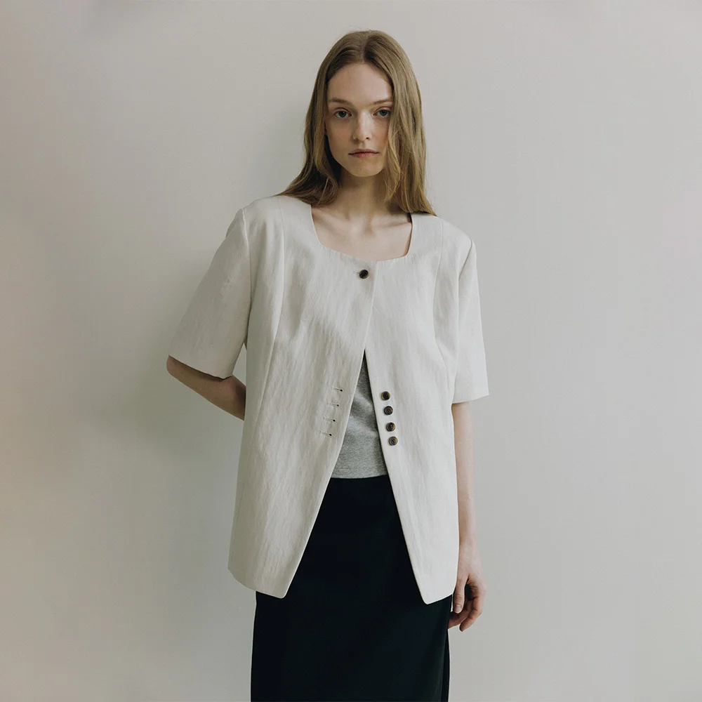 Square Neck Half Sleeve Jacket SW6MJ730-90
