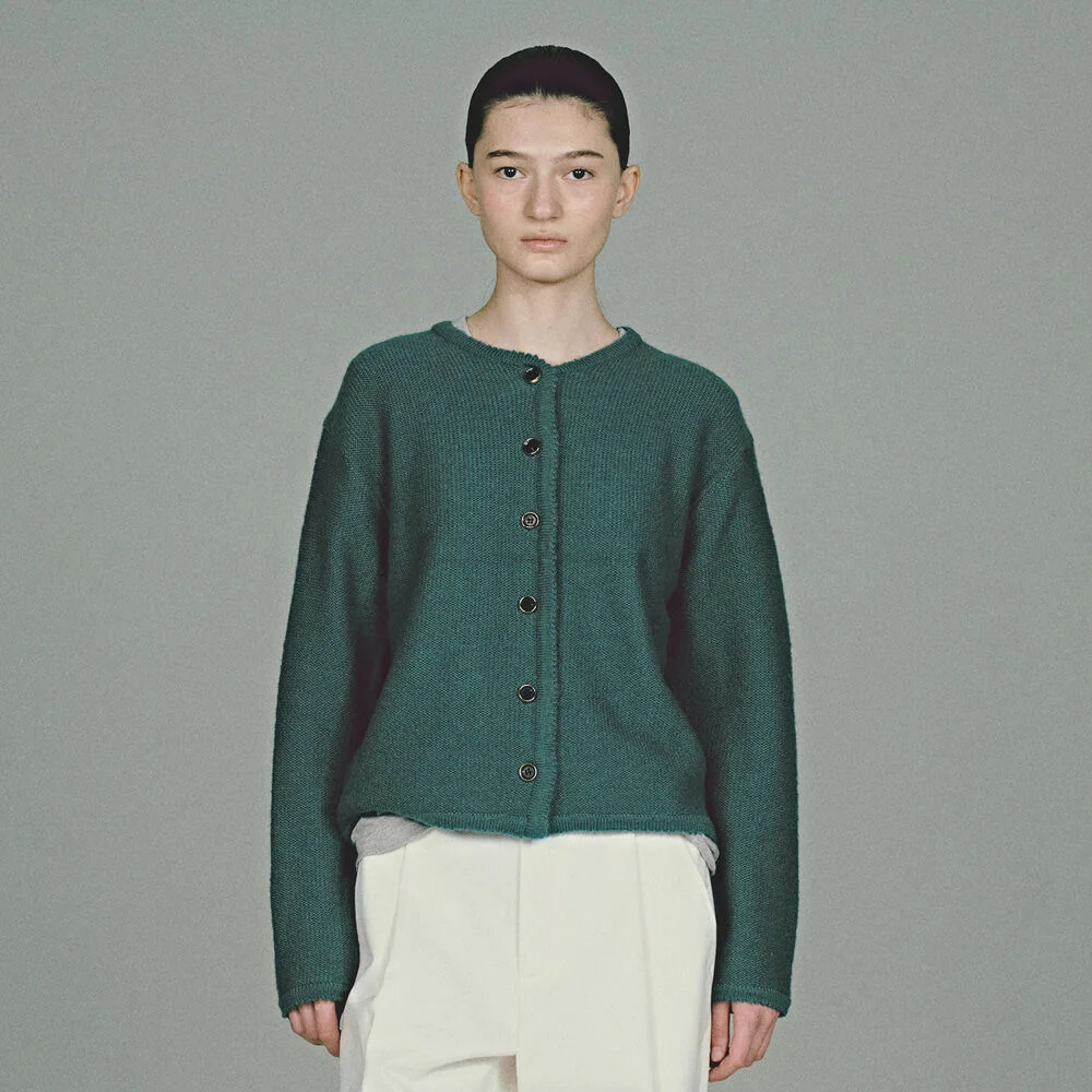 Blanche Wool Cardigan (Teal Green)