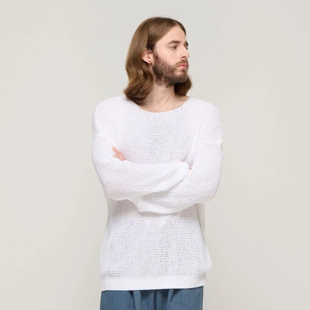 CB SUMMER SCASHI WAFFLE COZY KNIT (WHITE)