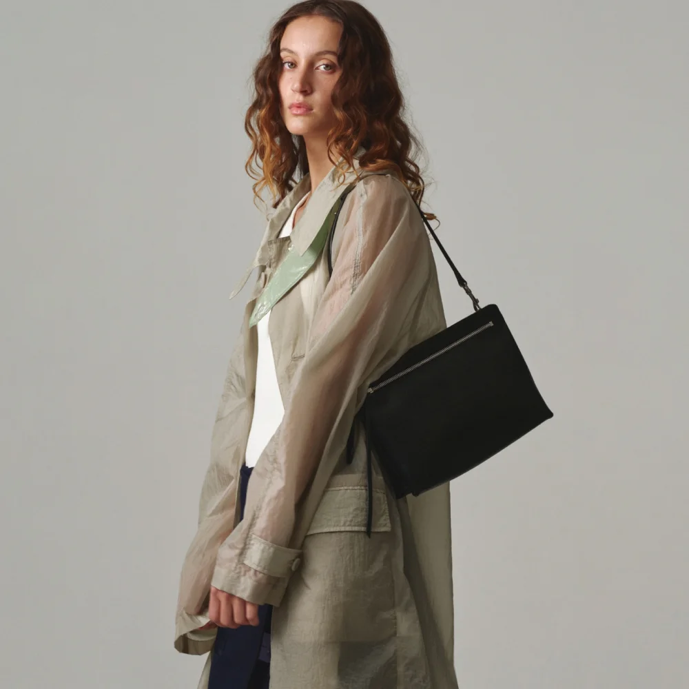 2-Way Twin Leather Bag / BLACK