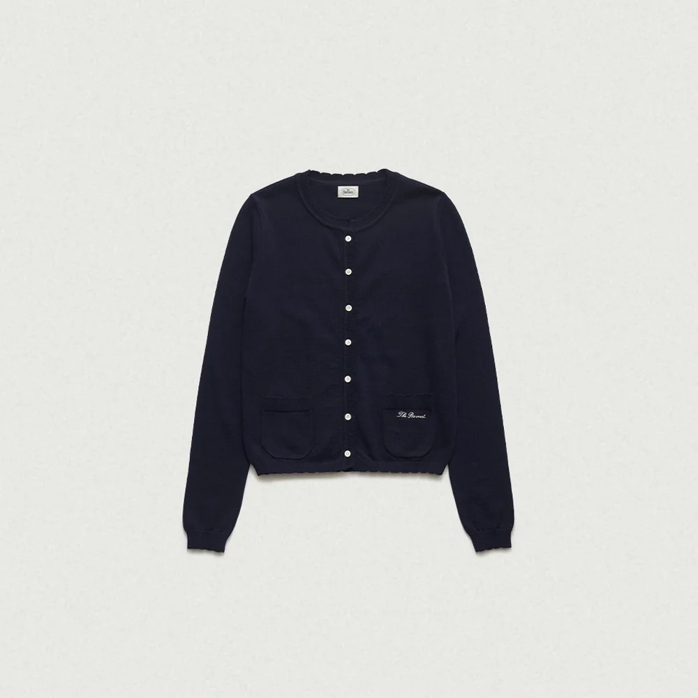 Ello Light Knit Cardigan_Navy